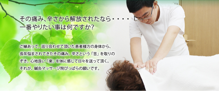 その痛み、辛さから解放されたなら・・・・ 一番やりたい事は何ですか？